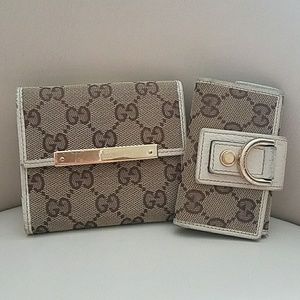 Gucci cream bi-fold wallet